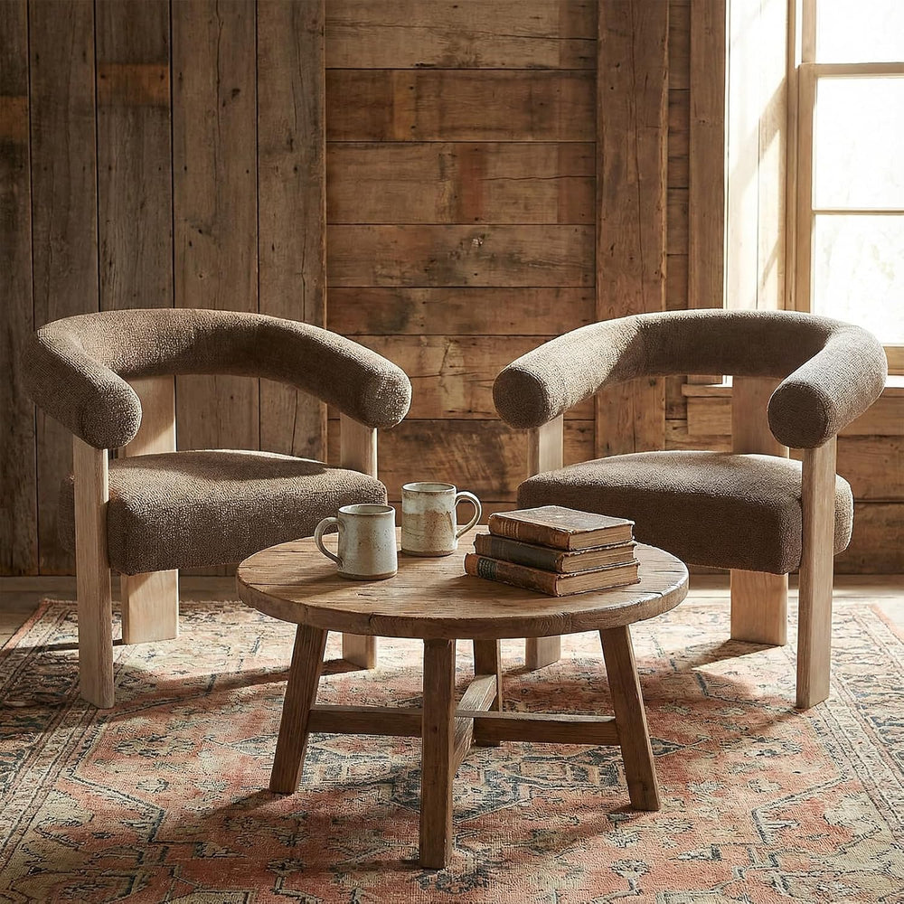 VKNOW Accent Chair Living Room Chairs Set of 2, Modern Upholstered Arm Chair ...