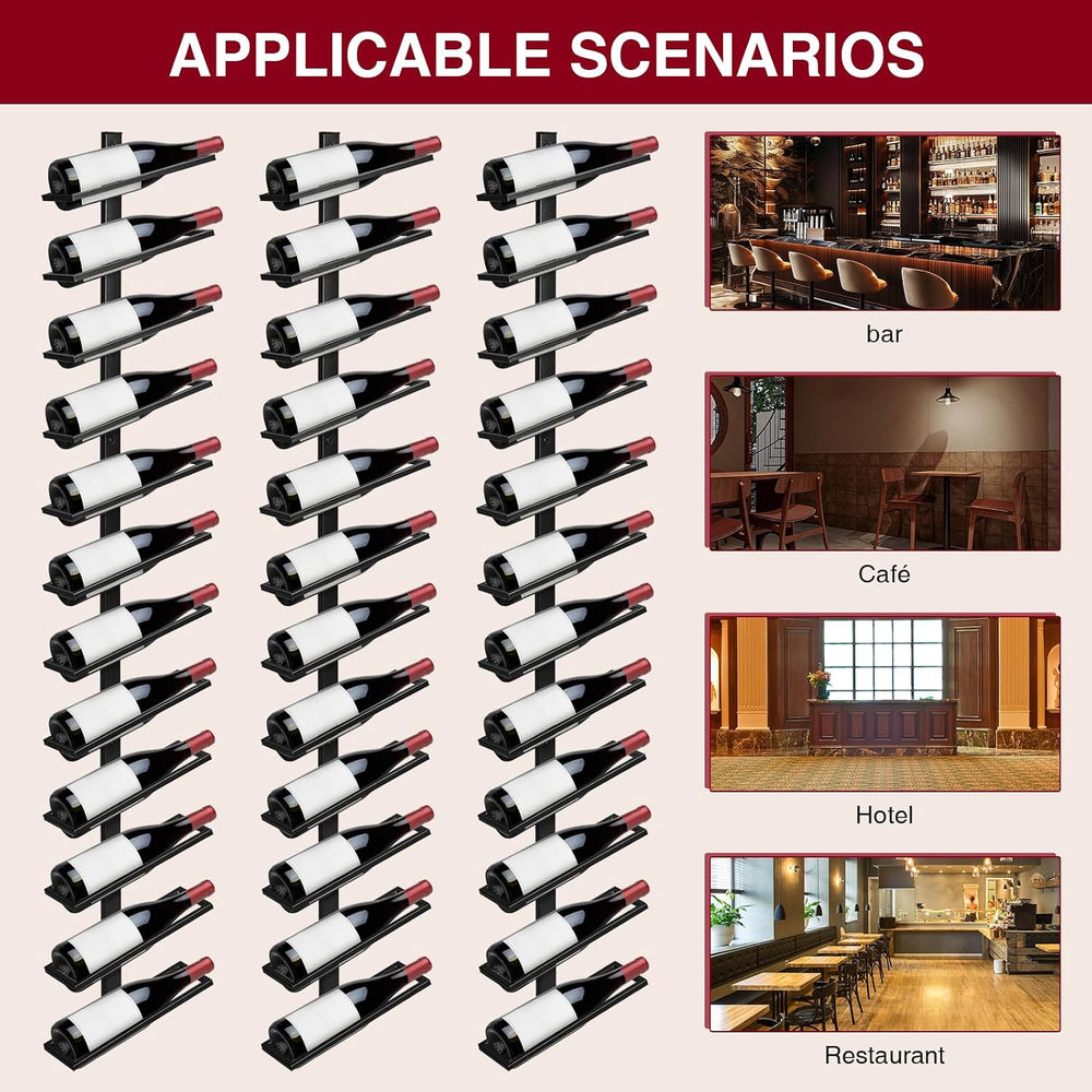 ETOYA Wall Mounted Wine Rack, H 59inch, 12 Rows, 60 Bottle Wine Cellar Racks,...