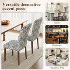 Stylish Dining Chairs Set of 2, Upholstered Parsons Dining Room Chair with Nailhead Trim, Kitchen Room Chair with Thick Cushions and Wood Legs, Nailhead Trim, SKY2050A-03