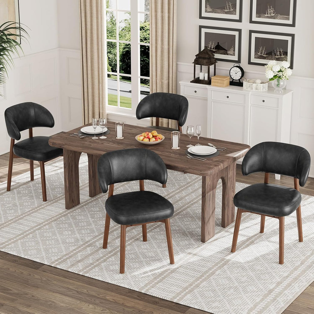 MALOL Wooden Dining Chairs Set of 2, Modern Upholstered Dining Room Kitchen S...