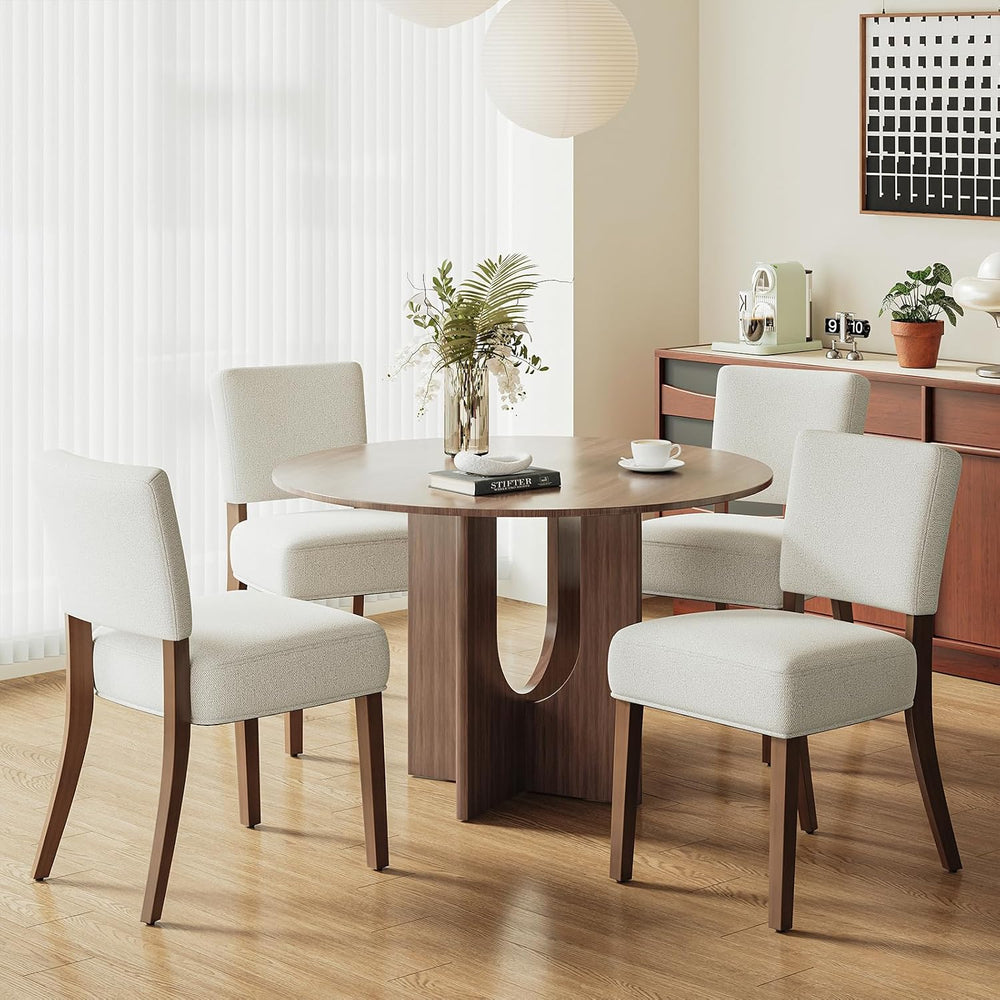 MALOL Upholstered Dining Chairs Set of 4, Fabric Kitchen Chairs with Padded S...