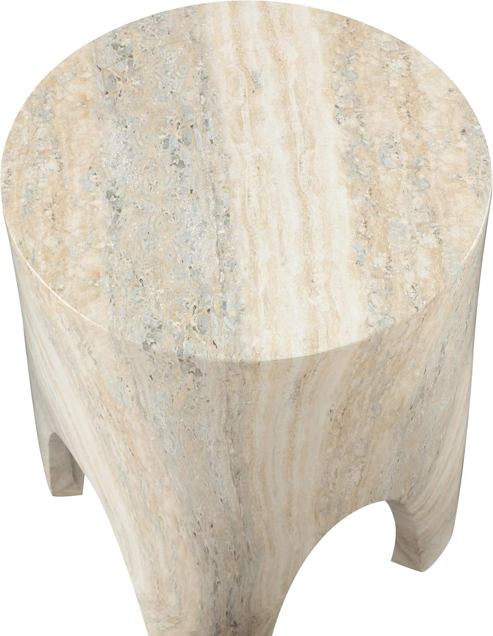 Meridian Furniture 99054Travertine-ET Foligno Collection Art Deco Indoor/Outd...