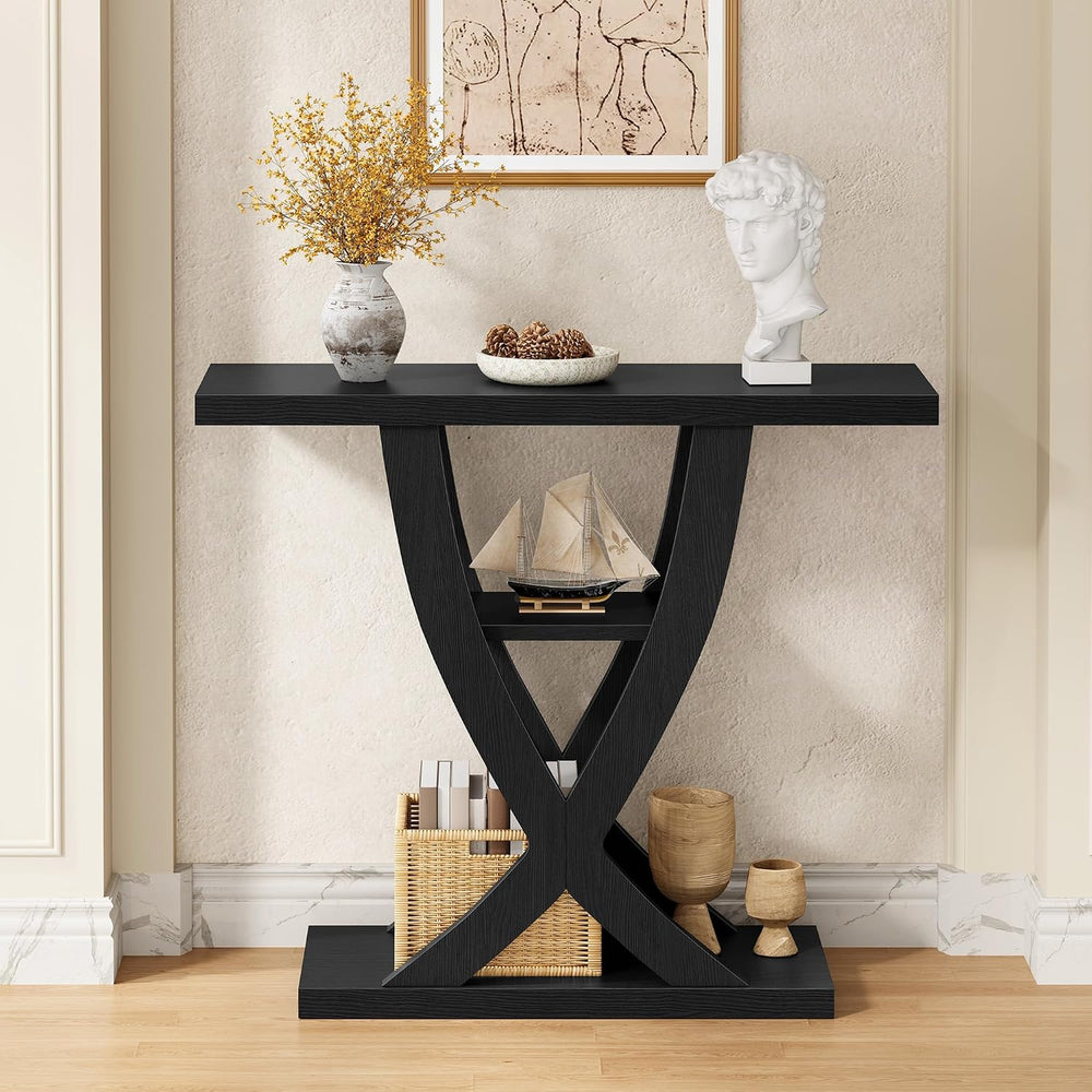 FAVOOSTY Entryway Table, 3 Tier Hallway Table, Console Tables for Living Room...