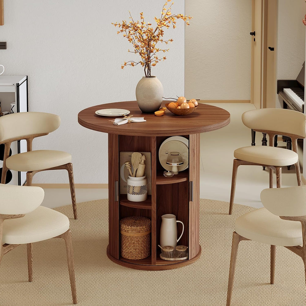 Nalupatio 31.5 Inch Round Dining Table for 2, Versatile Two-Person Kitchen Ta...