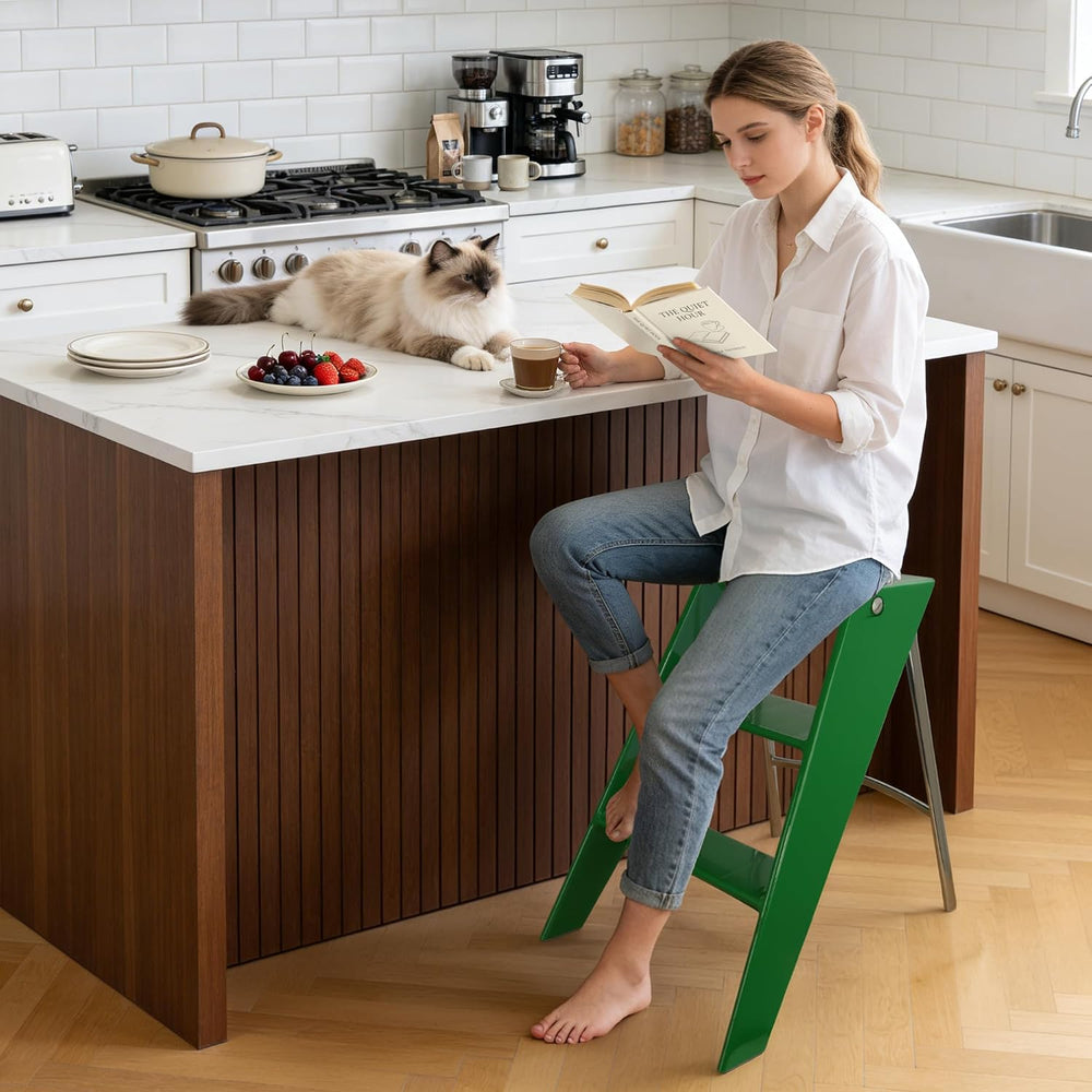HOTEAGLE Modern Folding Chair - Multifunctional Design Doubles as Step Stool ...