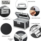 Storage Lock Box with Combination code, Lockable Medicine Storage Case, Empty First Aid Box, Security Lock Box, Multipurpose Lockbox for Home and Outdoor Use (Black, Small)