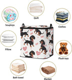 king comforter storage bag,clothes blanket bedding pillow quilt organizer for closet,fabric moving bags with portable handles and zipper 95L(2pack)