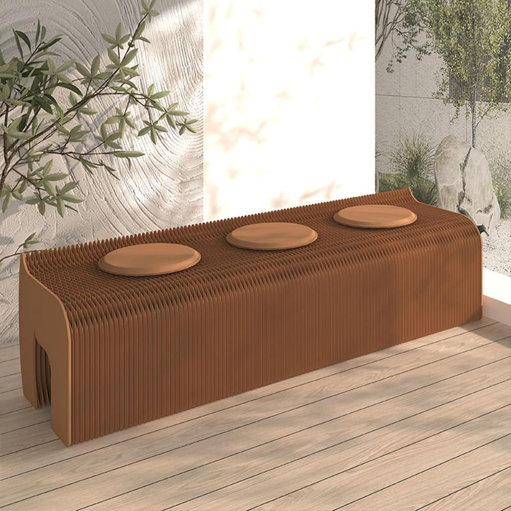 Modern Accordion Folding Paper Stool with 3 Cushions, Portable & Durable ...