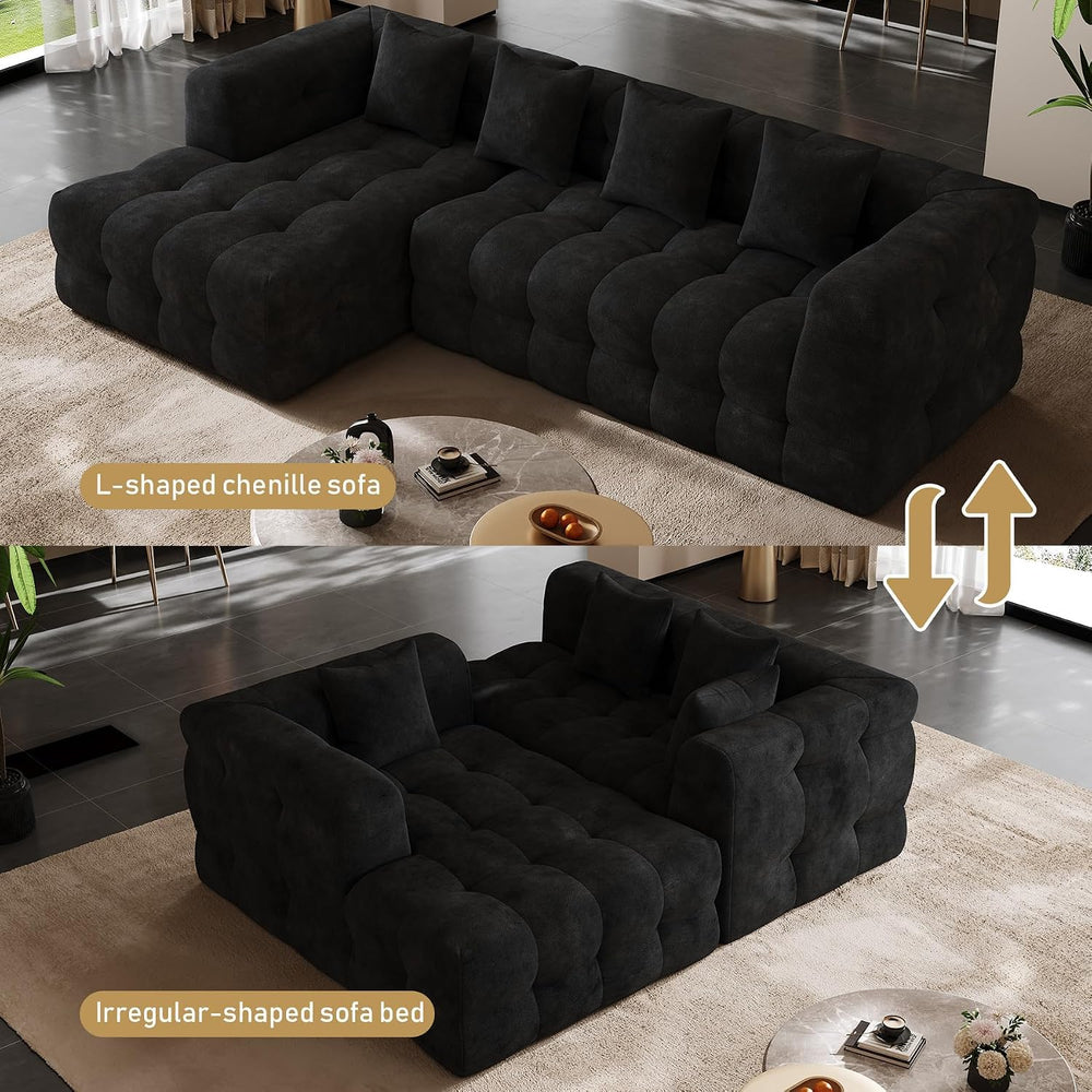 120" Oversized Modular Sectional Couch,Cloud Sectional Sofa with Deep Se...