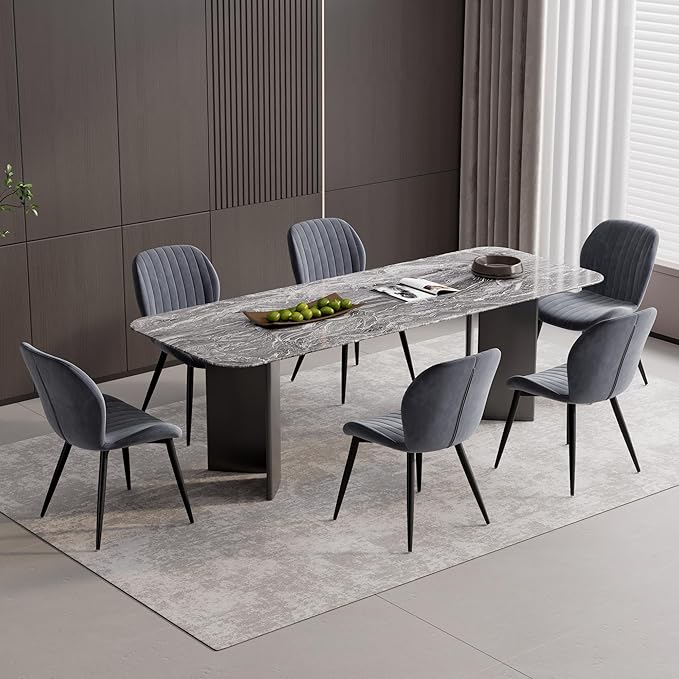 Dining Chairs Set of 2 Modern Velvet Dining Room Chairs Upholstered Dining Ch...