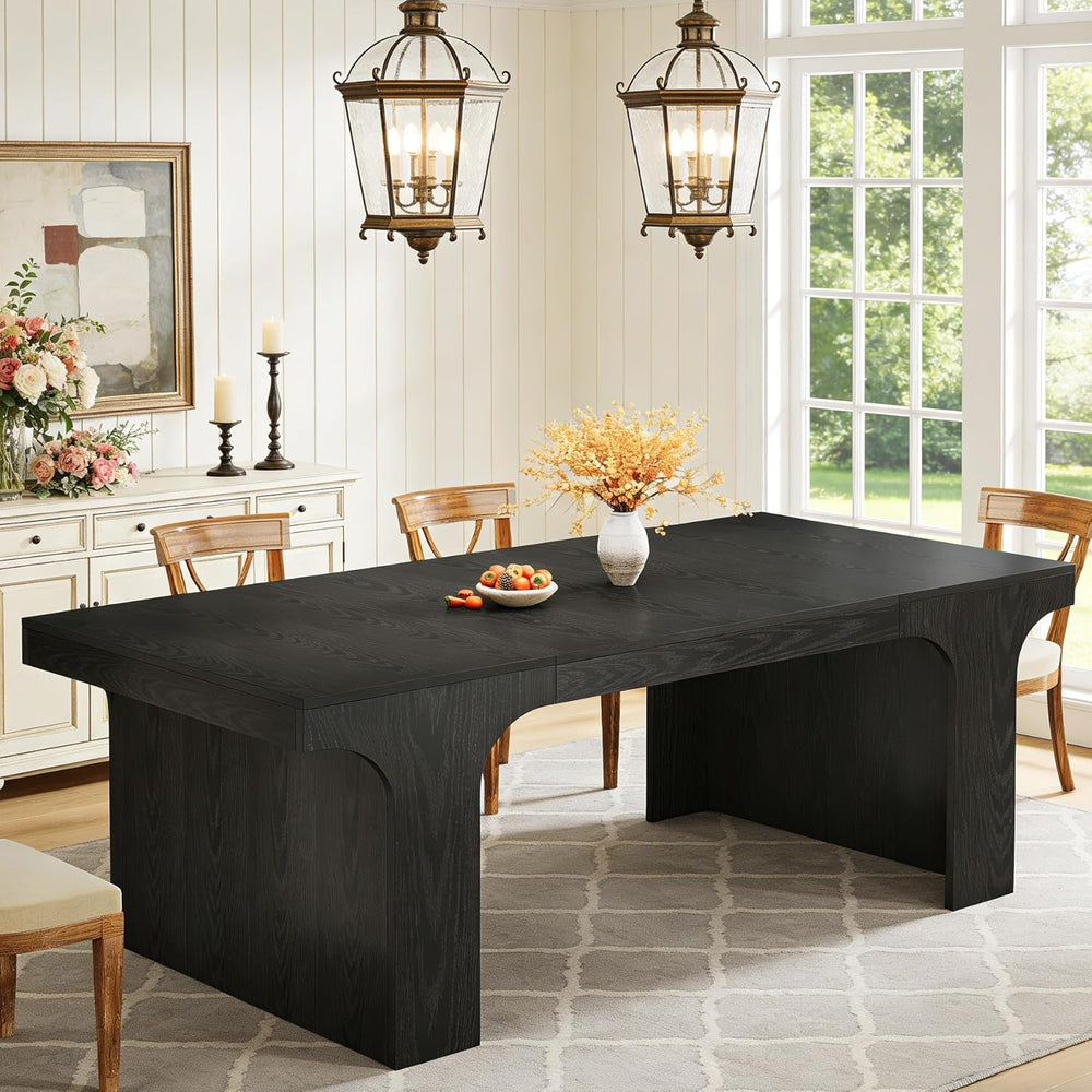 Tribesigns 71" Large Dining Table for 6-8, Farmhouse Kitchen Table, Rect...