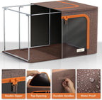 Sorbus Storage Bins with Metal Frame - Stackable & Foldable Clothes Organizer Bags - Oxford Fabric Storage Containers with Large Clear Window & Carry Handles Organization for Bedding Linen & Clothing