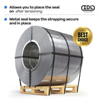 IDL Packaging - ST-O-34-M 3/4" Open (Snap-On) Seals for Steel Strapping, Pack of 100