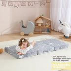 Kids Floor Mattress, Foldable Foam Mattress,57 x 23 in,Glow Star | Foldable floor mattress for kids,child trifold foam mattress,folding mat,glow-in-the-dark star,with storage bag