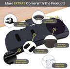 Under Desk Keyboard Tray, 27" x 11" Tray, 17.75" Track, One Knob Control, Undermount Sliding Computer Keyboard with Wrist Rest, Adjustable Height and ±15° Tilt