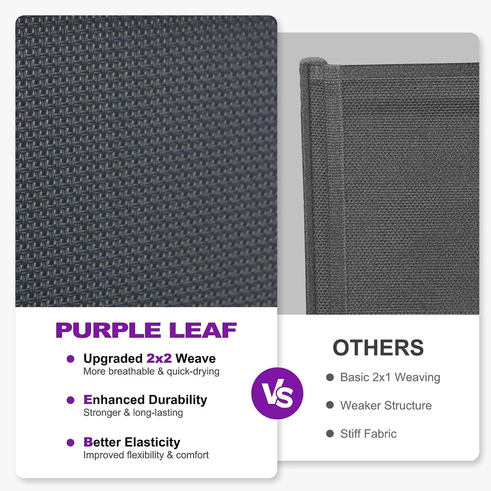 PURPLE LEAF Paiot Chaise Lounge Set of 2 Chaise Lounge w/Wheel, Dary Grey | S...