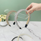 Bigfety Acrylic Headband Holder, 2 Pack Clear Headband Organizer Stand, Hair Accessories Storage