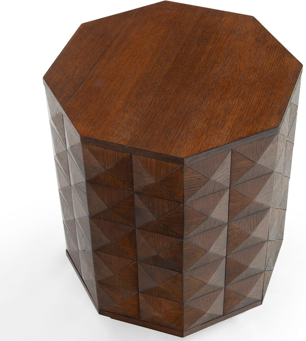 SAFAVIEH Couture Collection - Patty Walnut Accent Table, Octagonal Side Table...