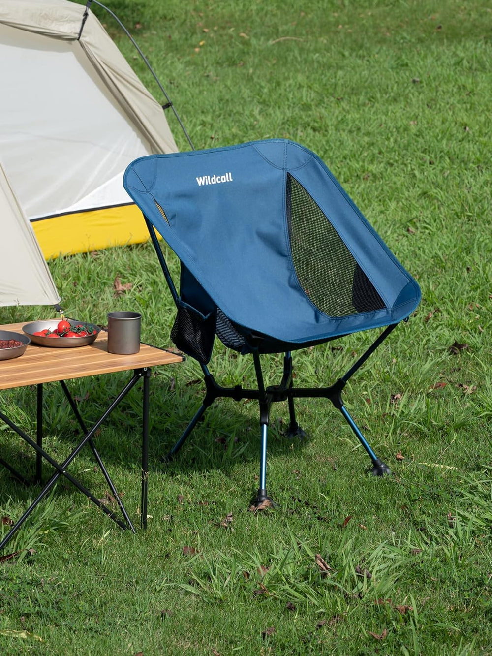 WildCall Lightweight Folding Camping Chair Quick Setup Frame Beach Chair Comp...