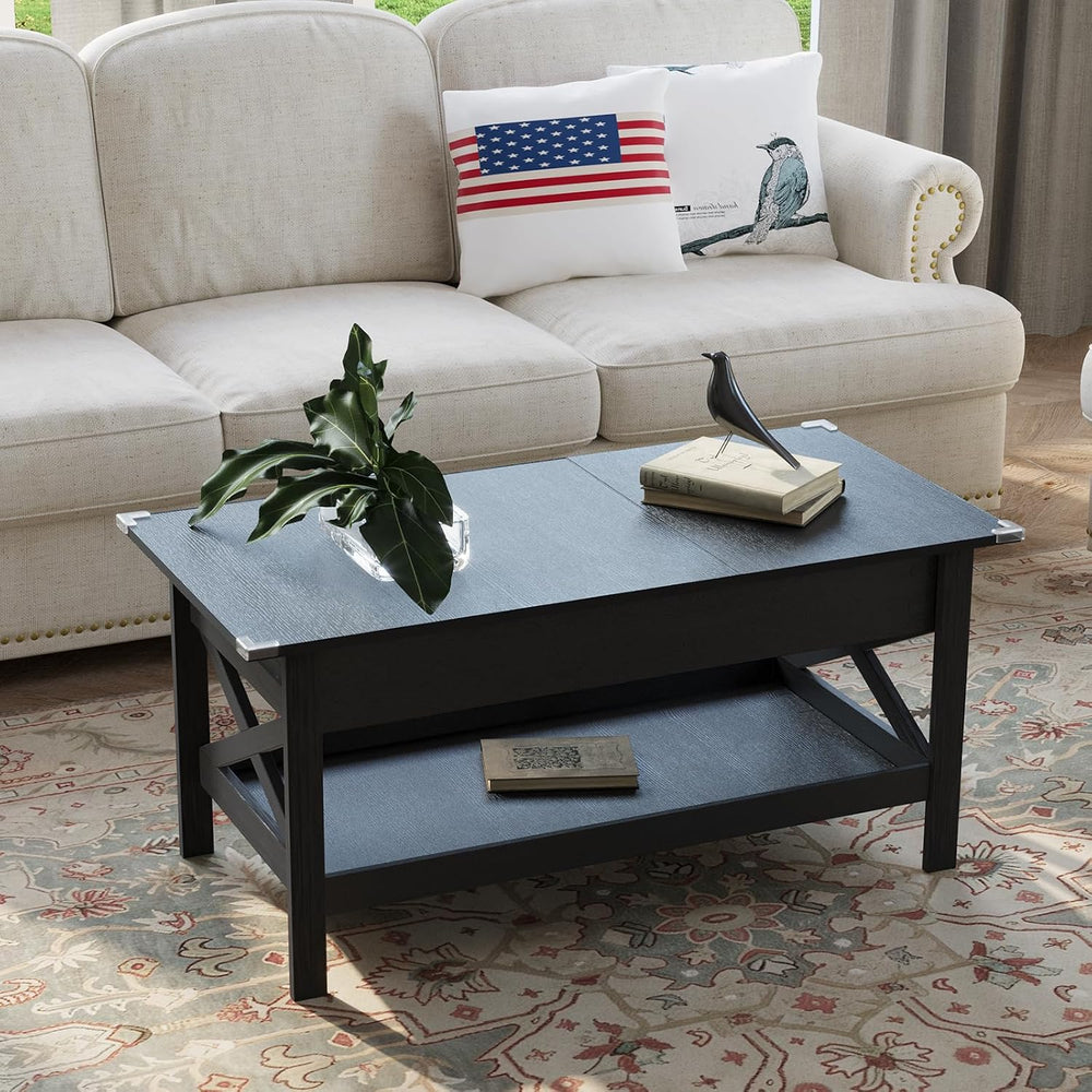 Lift Top Coffee Table with Storage, Small Coffee Table with Hidden Compartmen...