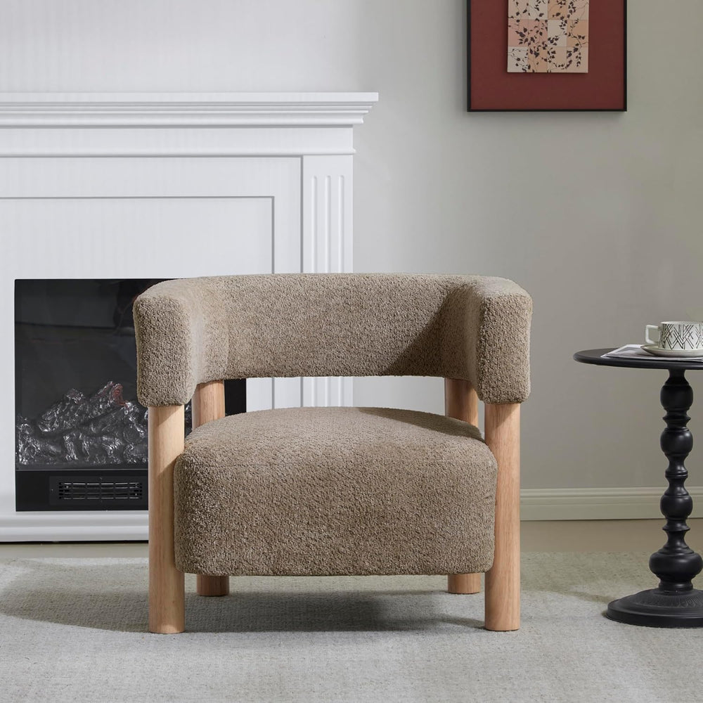 Christopher Knight Home Carly Low Profile Accent Chair, Round Backrest Side C...