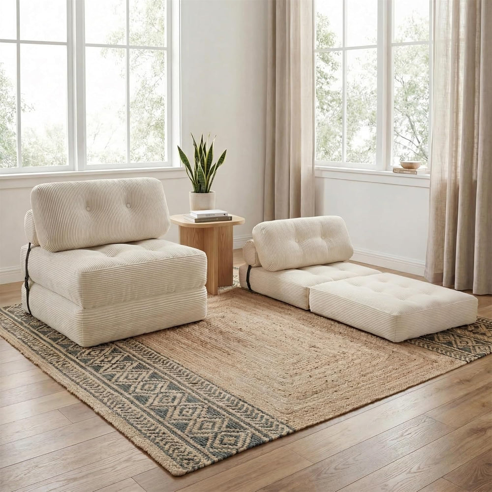 KOMFOTT Convertible Folding Sofa Bed with Pillow, Fold Out Sleeper Chair with...