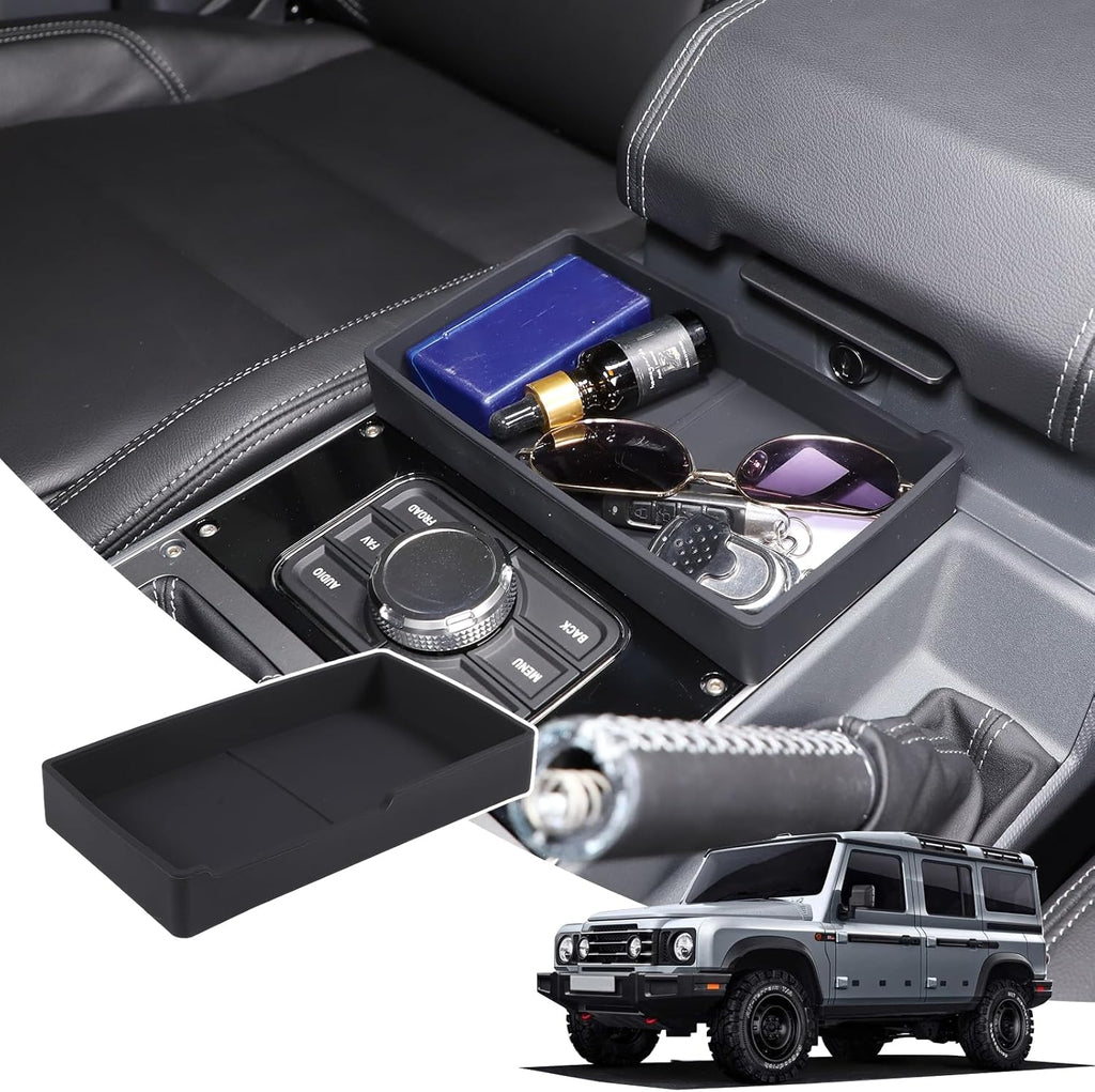 Center Console Organizer Compatible with INEOS Grenadier 2020-2024, Armrest Box Front Storage Box ABS Material Insert Tray Accessories