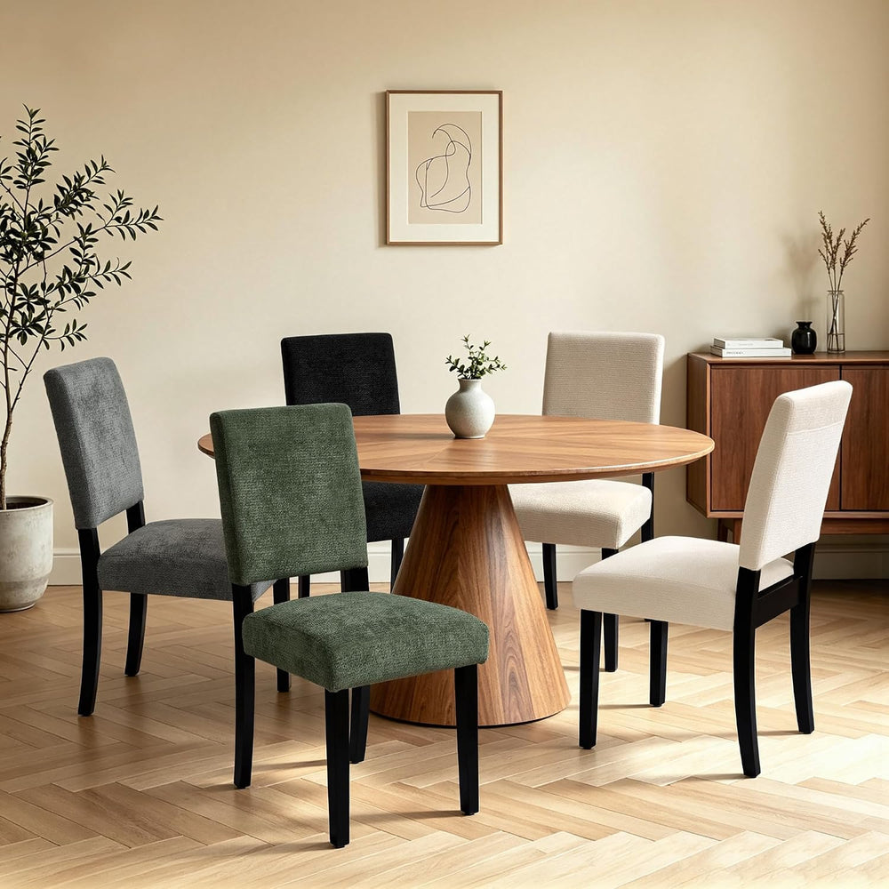 CHUN YI Dining Chairs Set of 8, Upholstered Dining Room Chairs, Modern Farmho...