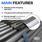 IDL Packaging Closed (Push Type) Seals for 3/4" Strap Width Steel Strapping (Pack of 1000) - Superior Holding Power - Sturdy Metal Clips for Reliable Securing of Packaging Banding