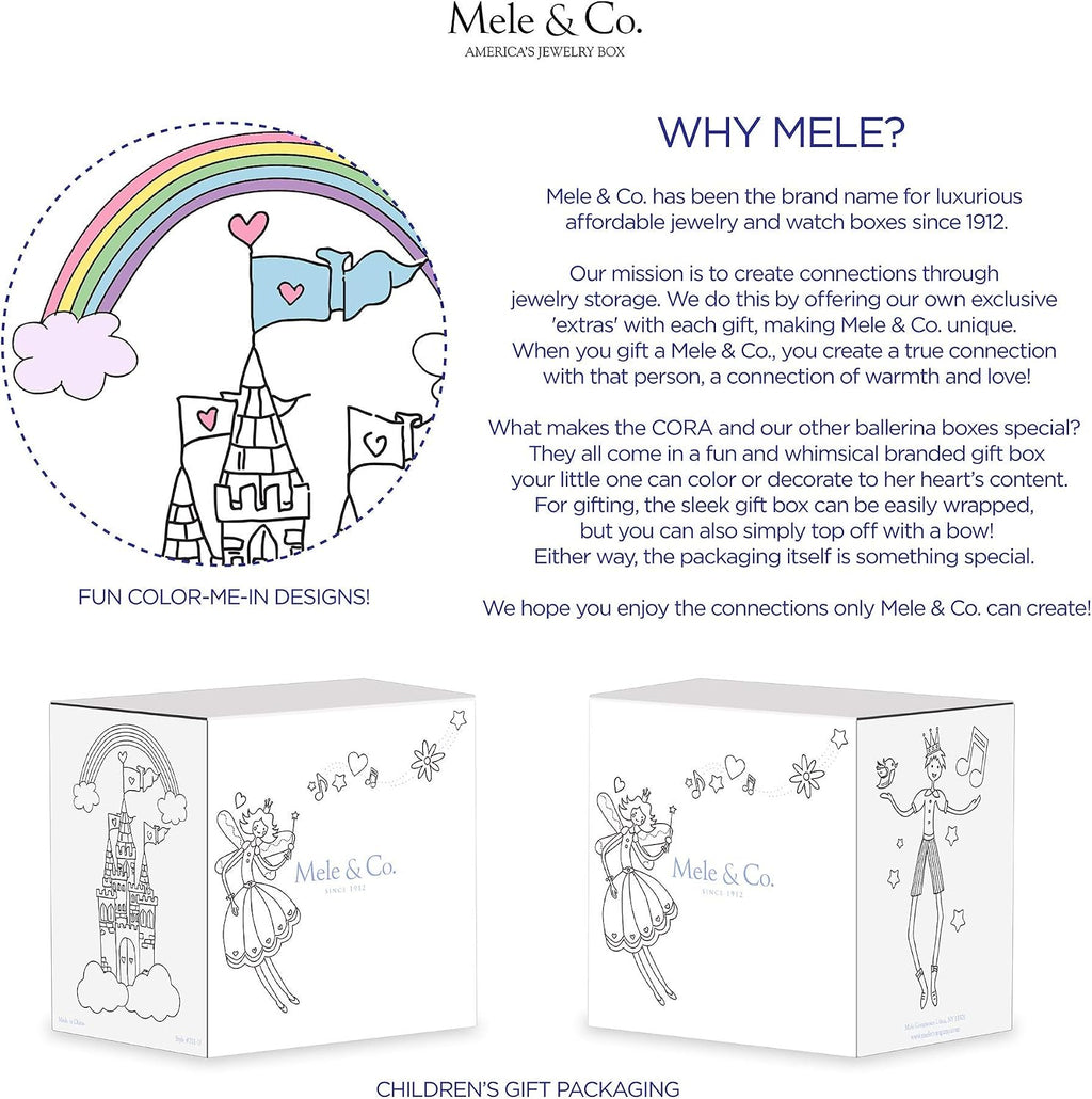 Mele and Co Cora Girl's Musical Ballerina Jewelry Box