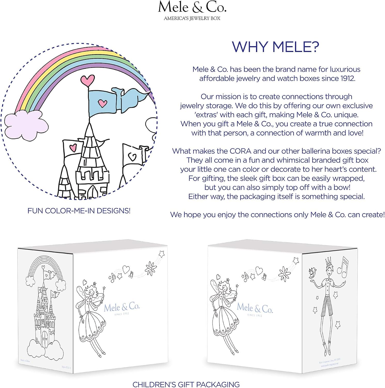 Mele and Co Cora Girl's Musical Ballerina Jewelry Box