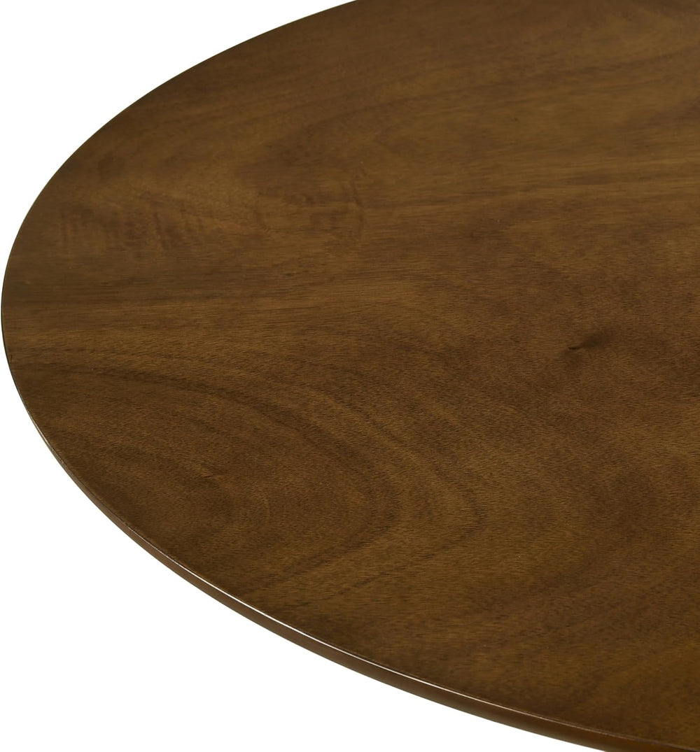 Roundhill Furniture Arnott Round Dining Table, Walnut Finish