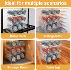 Cat Food Can Organizer,Can Organizer for Pantry,3-Layers Transparent Cat Food Storage Container Holds 54 (3.5oz) Cans,Canned Food Organizer and Storage for Countertop Kitchen Cabinet