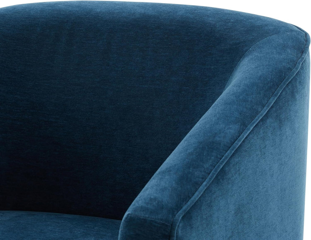 Elm Skirted Swivel Chair (Baltic Blue)