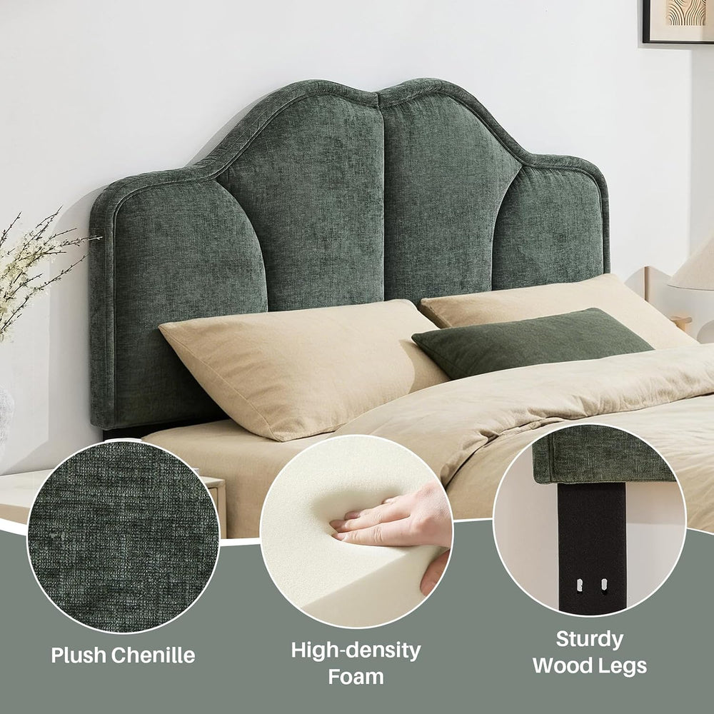 Queen Size Headboard Only Upgraded One-Piece Upholstered Headboard