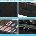 2 Pack Under Bed Shoe Storage Organizer for Closet, Fits Total 32 Pairs Foldable Underbed Shoes Containers Boxes Under the Bed Storage Bedding with Sturdy Handles&Clear Window for College Dorms, Black