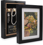 Diversion Safe 6.5"x8.5" Picture Frame Safe with Secret Compartment for Valuables, Hidden Storage Picture Frame with Hooks, Wall-Mounted Secret Storage Box for Bedrooms, Living Rooms, and Offices
