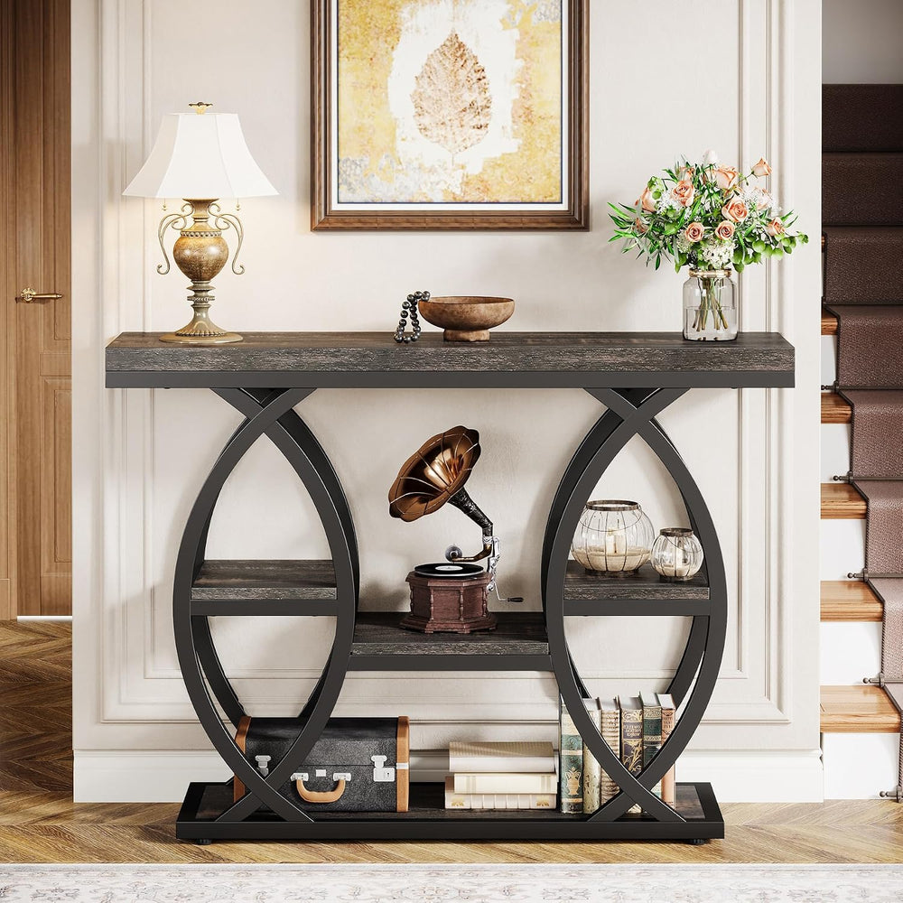 Tribesigns 39.4" Console Table, Sofa Table, Accent Tables, Black Brown |...