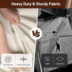 SLEEPING LAMB 170L Huge Blanket Storage Bag, Sturdy Oxford Fabric Comforter Storage Bag with Handles and Window, Foldable Bedding Container Organizer for King-size Duvets, Sheets, Pillows, Clothes
