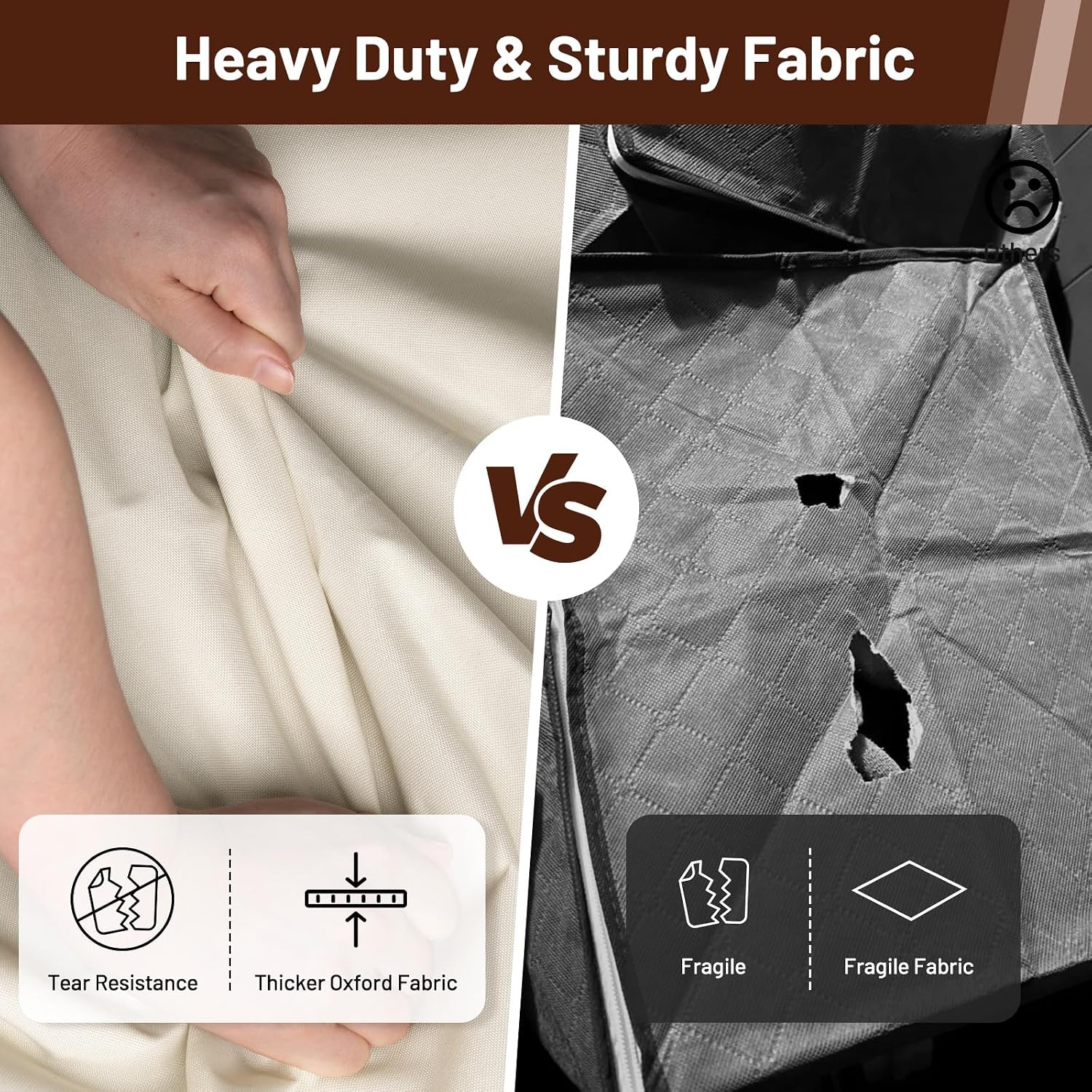 SLEEPING LAMB 170L Huge Blanket Storage Bag, Sturdy Oxford Fabric Comforter Storage Bag with Handles and Window, Foldable Bedding Container Organizer for King-size Duvets, Sheets, Pillows, Clothes