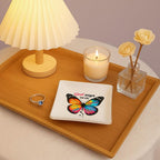 Christian Bible Verse Jewelry Dish Gift for Women, Butterfly Religious 4" Ceramic Jewelry Tray, Christian Gifts for Mom, Daughter, Friends - Birthday, Confirmation, Catholic Gift for Her, Teen Girls