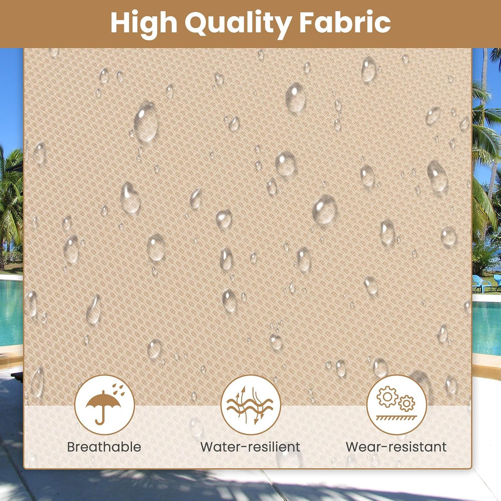GYMAX Lounge Chairs for Outside, Extra High Folding Beach Tanning Lounger wit...
