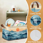Storage Bin with Handles, Sun Mountains Collapsible Laundry Baskets for Books, Laundry - Use in Nursery, Closet Organizers and Storage, Blanket Basket