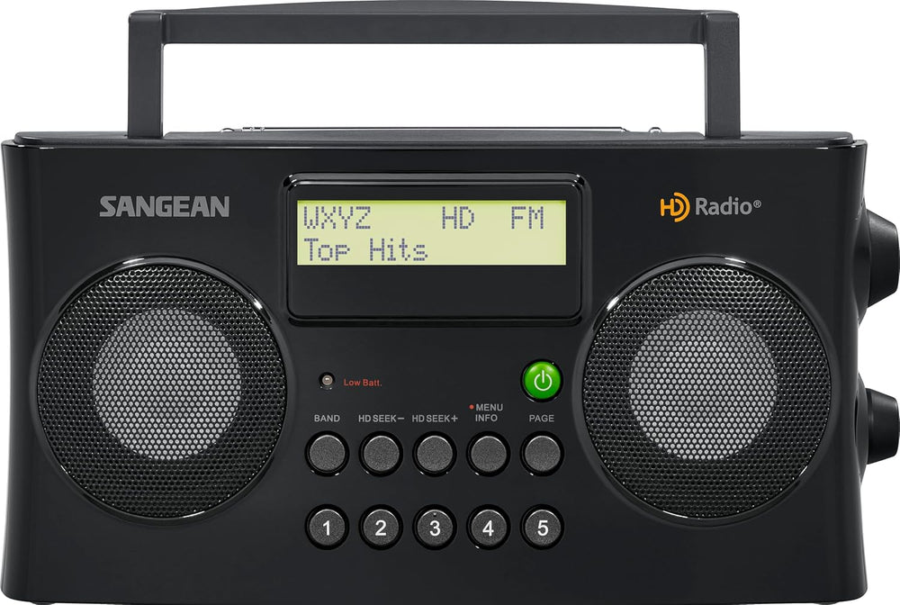 Sangean HDR-16 HD AM/FM Portable Radio, Black