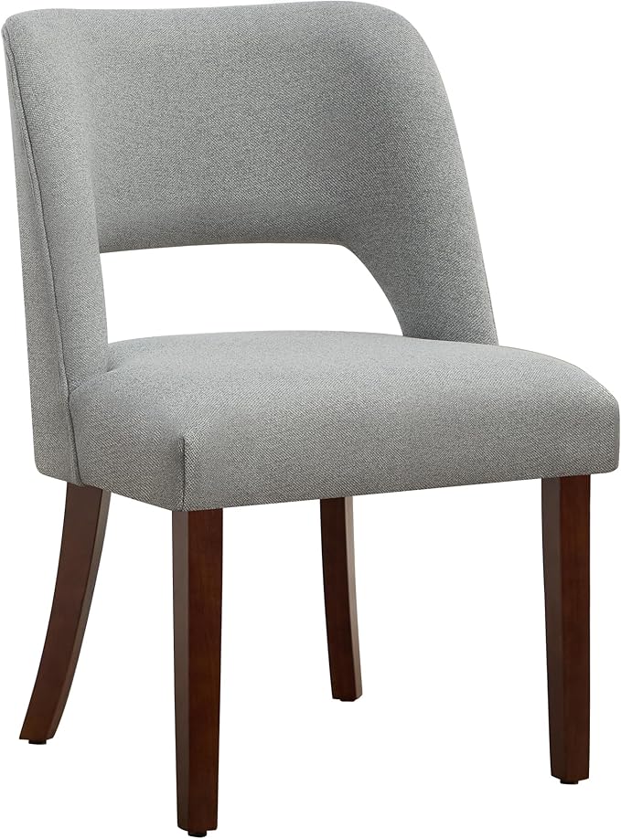 Dining Chair Set of 1,Modern Dining Room Chairs with Thick Cushions,Upholstered Linen Fabric Kitchen Chairs for Kitchen Dining Room LIGHTGREY