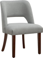 Dining Chair Set of 1,Modern Dining Room Chairs with Thick Cushions,Upholstered Linen Fabric Kitchen Chairs for Kitchen Dining Room LIGHTGREY