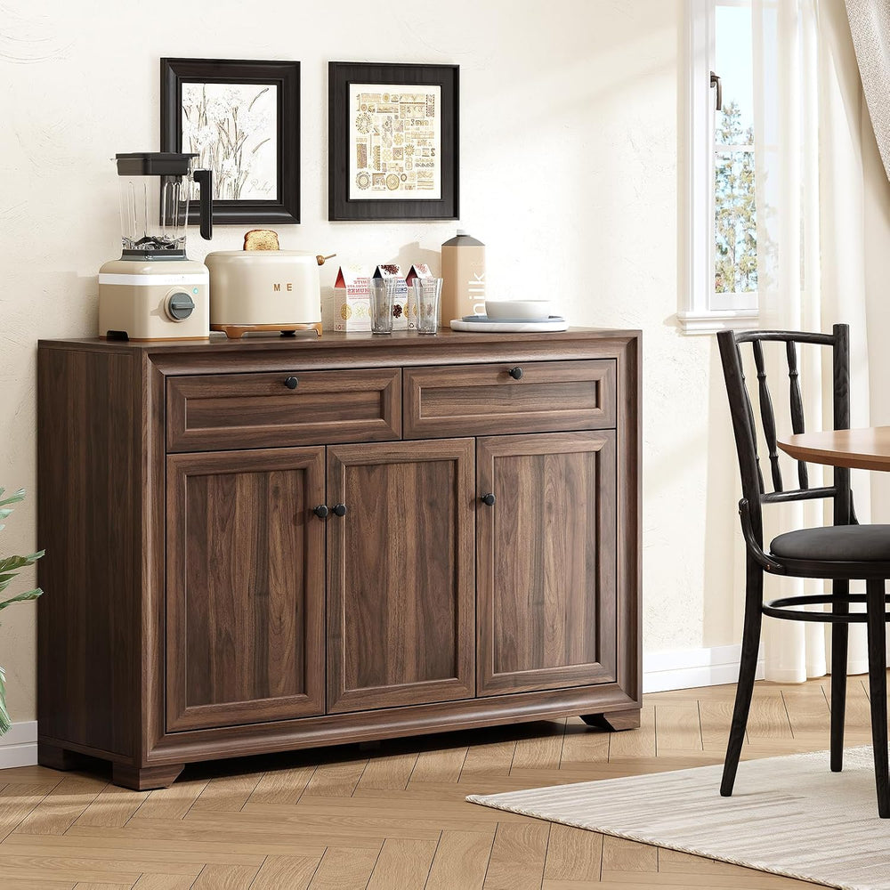 ONBRILL 48 Inches Sideboard Buffet Cabinet with Storage, Brown