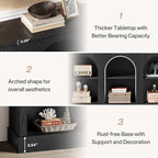 Tribesigns TV Stand for 55/60/65 Inch TV, Farmhouse Entertainment Center with Storage Cabinets, Modern Media Television Console Table for Living Room Bedroom, Black