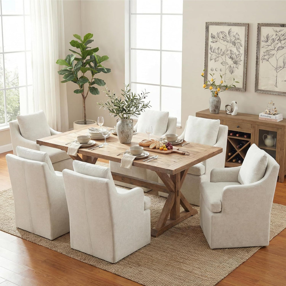 VKNOW Upholstered Dining Chairs Set of 6, Modern Kitchen Chairs Dinner Chairs...