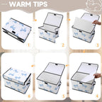 Stackable Clothes Storage Bins with Lids,Closet Organizers Fabric Box for Home and Office,Blanket Clothes Organizers,Under Bed Storage Containers 3 Pack.